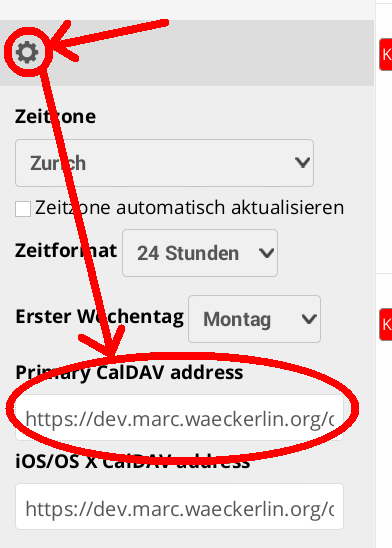 Find Your CalDav Address on OwnCloud